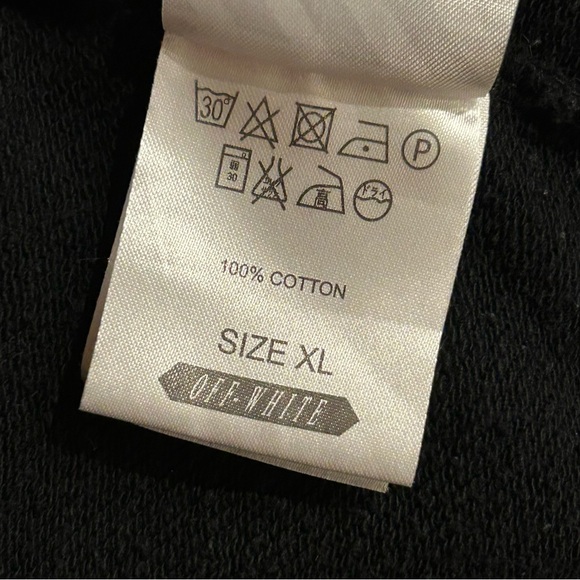 Off-White Men’s c/o Virgil Abloh Full-zip Size XL Black Hoodie - Picture 11 of 12